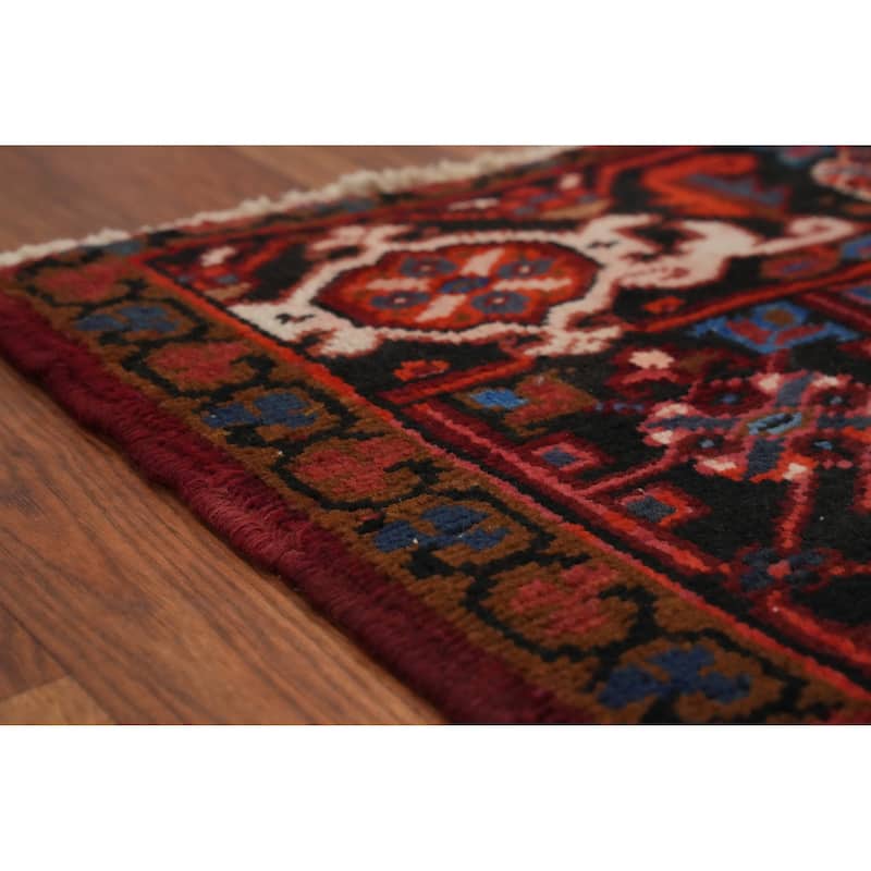 Hand Knotted Oriental 100% Wool Carpet Traditional Medallion Oranges & Rust Heriz Area Rug - 9' 4'' X 7' 2''