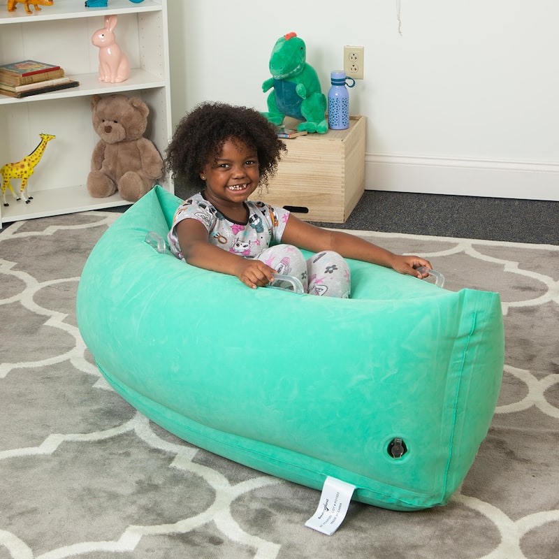 Bouncyband Comfy Hugging Peapod Sensory Pod, 48", Ages 3-6 Up to 4 Feet Tall, Green