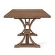 preview thumbnail 9 of 33, Christopher Knight Home - Rustic Extendable Dining Table with Rubberwood X-Frame Base and Extension Leaf