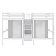 preview thumbnail 14 of 23, Double Loft Beds with Wardrobes and Staircase，Twin Size
