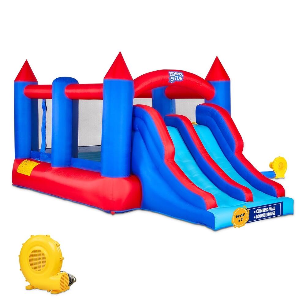 Sunny & Fun Inflatable Bouncy Castle with Dual Slide