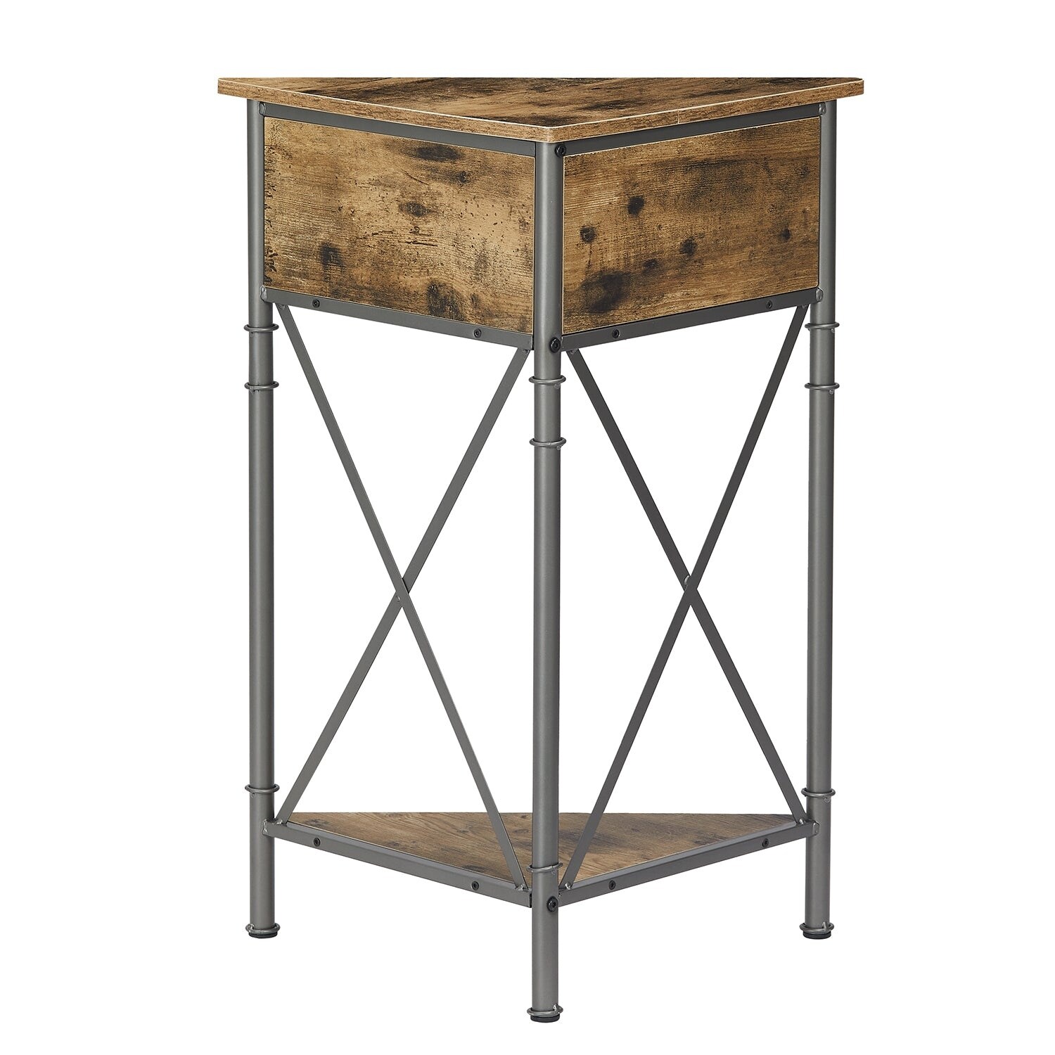 Industrial shop corner table