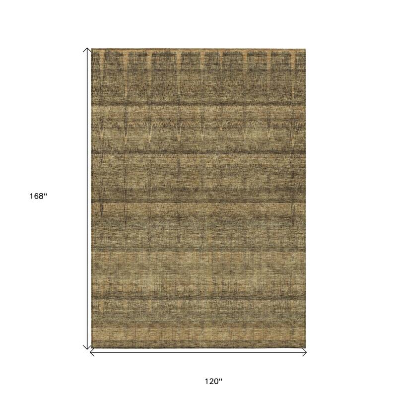 HomeRoots Striped Transitional Rectangle Outdoor Rug