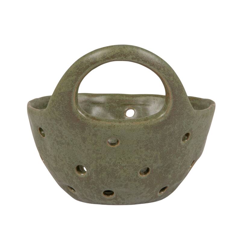 Set of 2 Cream Stoneware Colanders