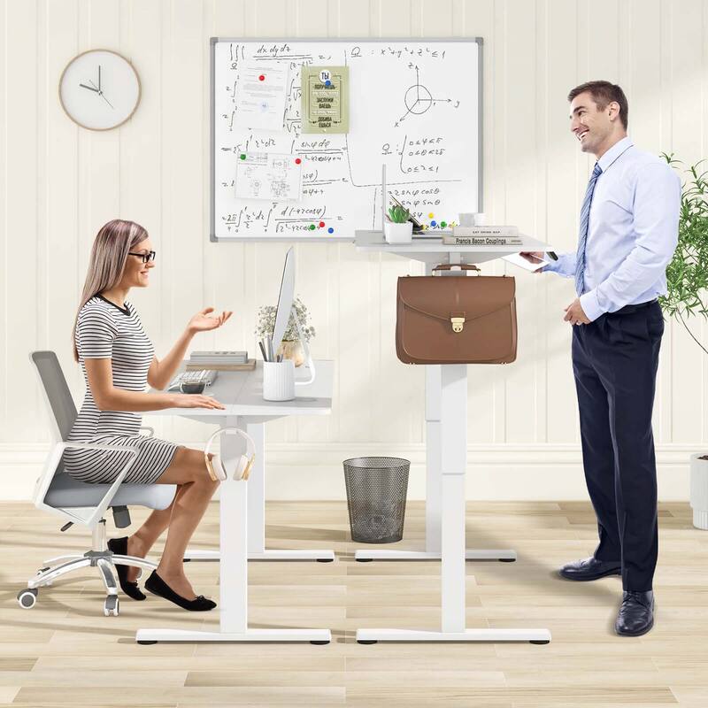 Costway 55" x 24" Electric Standing Desk with 3 Memory Height Settings