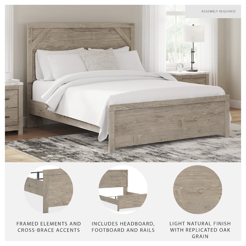 Senniberg Light Brown Panel Bed
