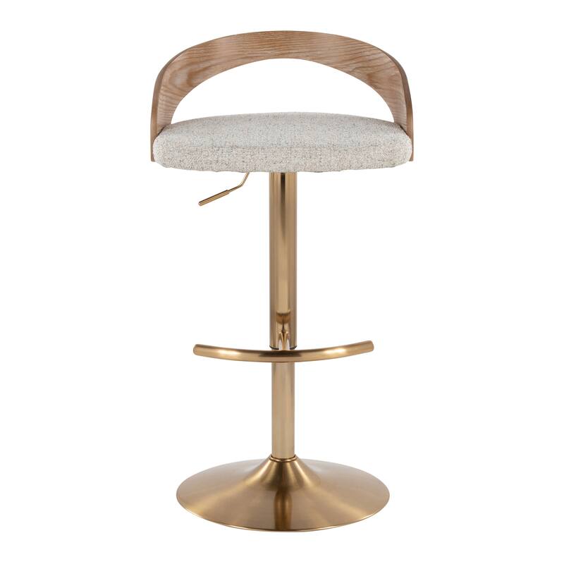 Carson Carrington Stavanger Adjustable Bar Stool with Rounded T Footrest (Set of 2)