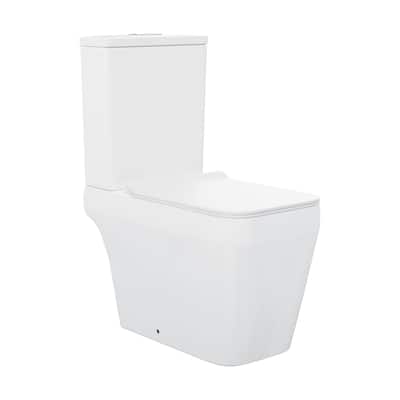 Rivoli Two-Piece Square Toilet Dual-Flush 1.1/1.6 Gpf - 25.59" x 14.171" 31.5"