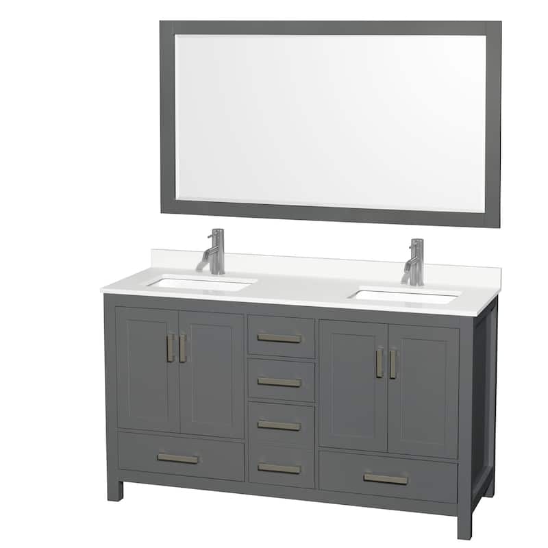 Wyndham Collection WCS141460D-QTZ-UNSM58 Sheffield 60" Free Standing