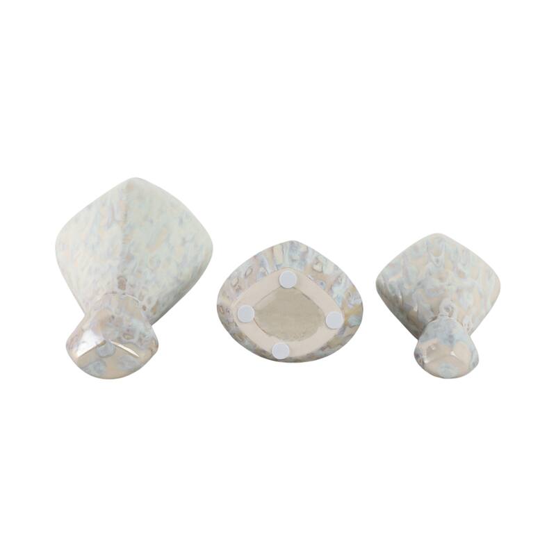 Stoneware Decorative Vases Contemporary Minimalist Sleek (Set of 3)