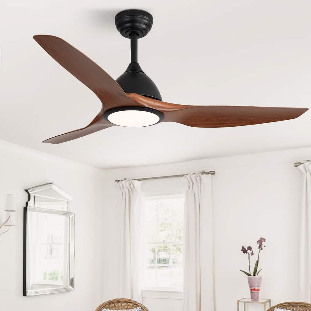 Sofucor 52" Farmhouse Indoor&Outdoor Ceiling Fan with Remote,Adjustable LED - 52Inch