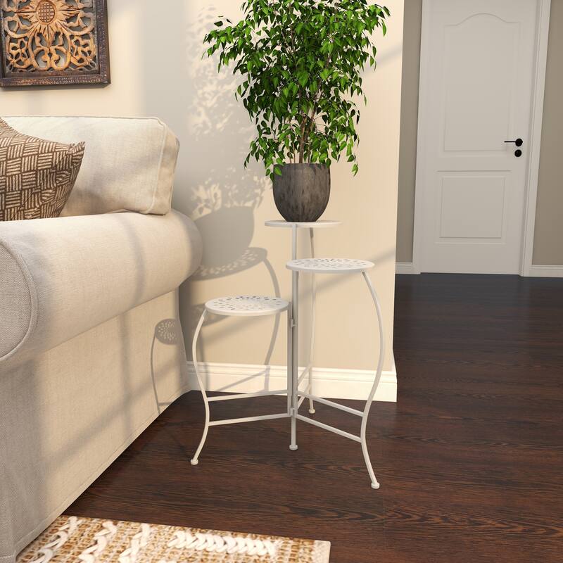 Metal Indoor Outdoor 3 Tier Floral Plantstand