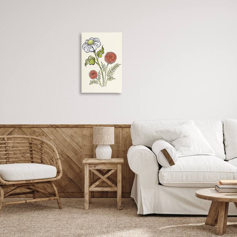Stupell Vintage Style Garden Blossoms Canvas Wall Art Design By Hannah Moren