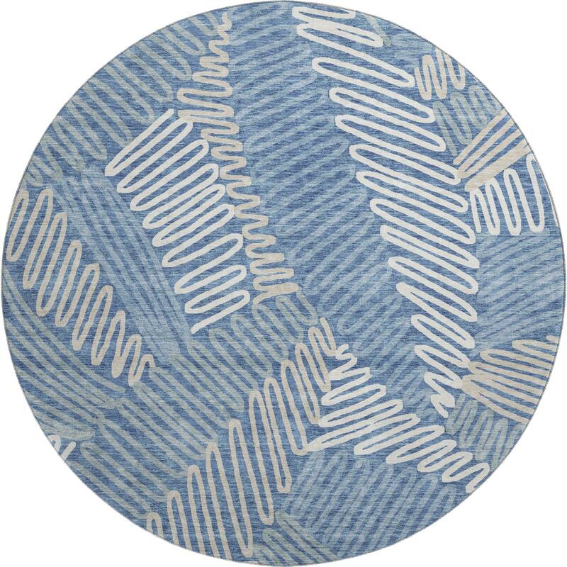 Premium Washable Super Soft Contemporary Leaf Mayfield Rug