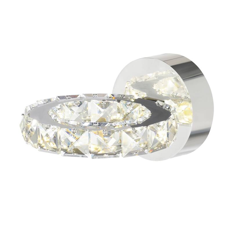 Ring LED Wall Sconce With Chrome Finish - Stainless Steel
