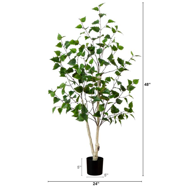4' Artificial Birch Tree - Green