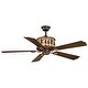 preview thumbnail 1 of 9, Vaxcel Lighting Yosemite 56" 5 Blade Indoor Ceiling Fan - Remote Burnished Bronze