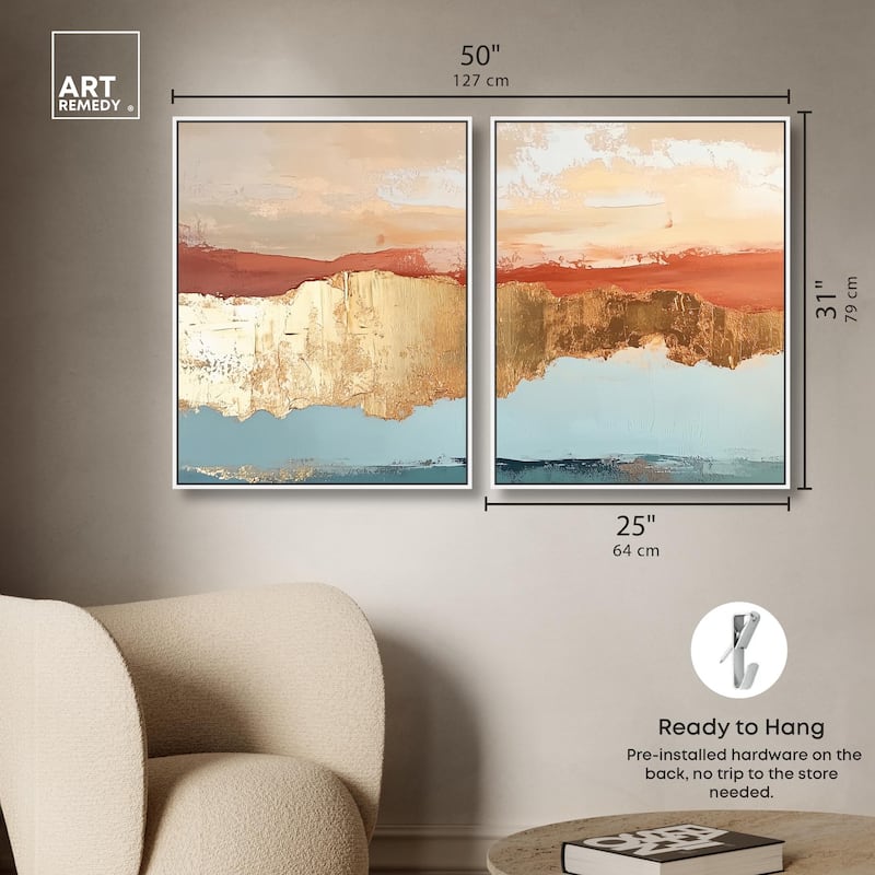 Earthy Glow III Canvas Set of 2 by Art Remedy