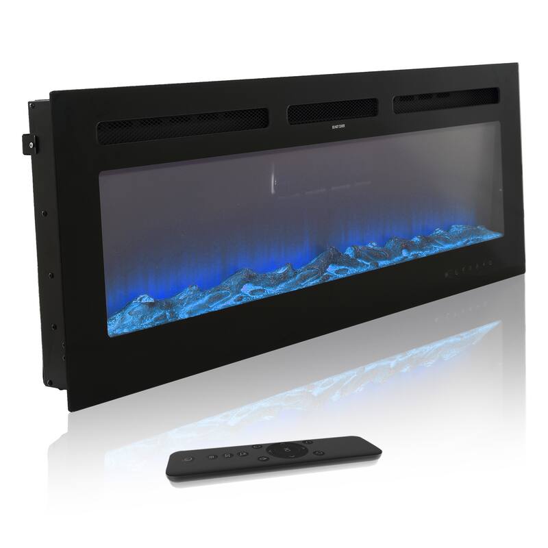 Clihome Ultra-thin Recessed Wall-Mounted Electric Fireplace