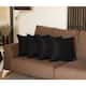 Decorative Square Solid Color Throw Pillow Cover (Set of 4) - Black-20x20