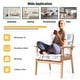 preview thumbnail 4 of 9, Costway Modern Accent Armchair Fabric Lounge Chair w/Rubber Wood Leg - Multi Color