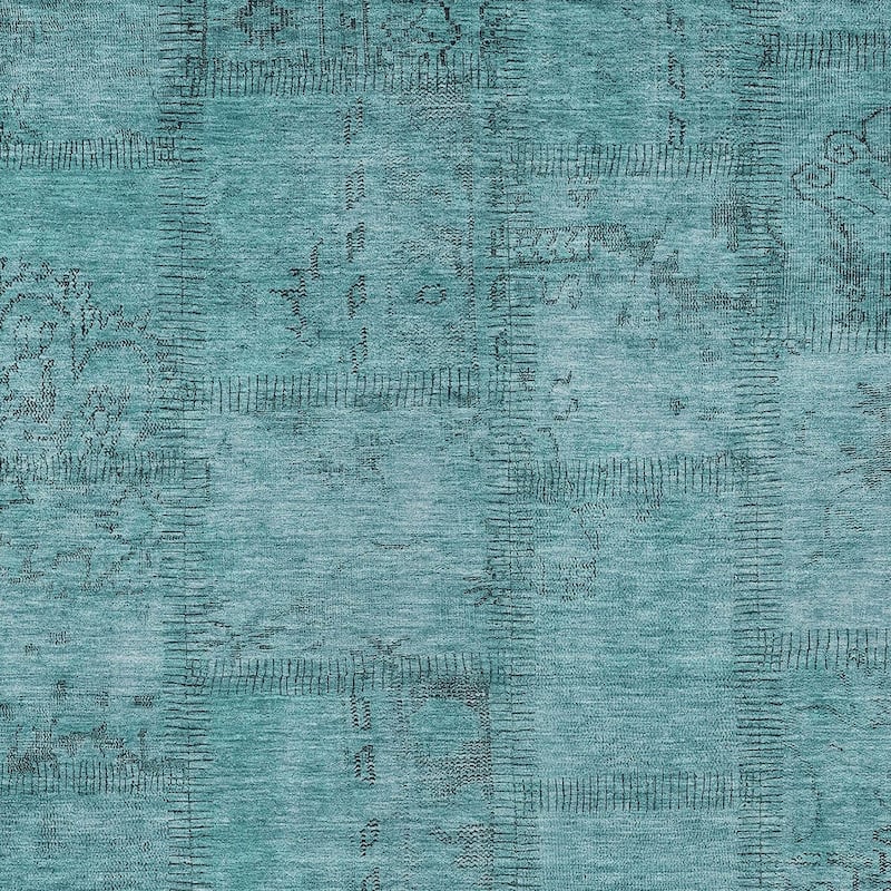 HomeRoots Patchwork Transitional Rectangle Outdoor Rug