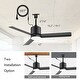 preview thumbnail 6 of 14, 42 Inch Outdoor Ceiling Fan with Light, Dimmable LED, Reversible DC Motor, 6-Speed Remote Control, Matte Black Patio Fan