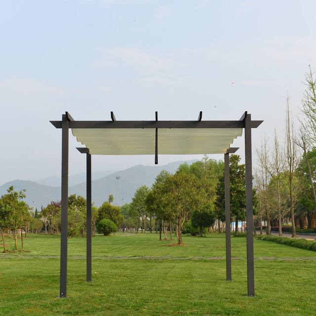 ALEKO Aluminum 9.5-foot Square Outdoor Canopy Pergola