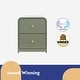 preview thumbnail 13 of 37, Storkcraft Next Santos 2-Drawer Nightstand