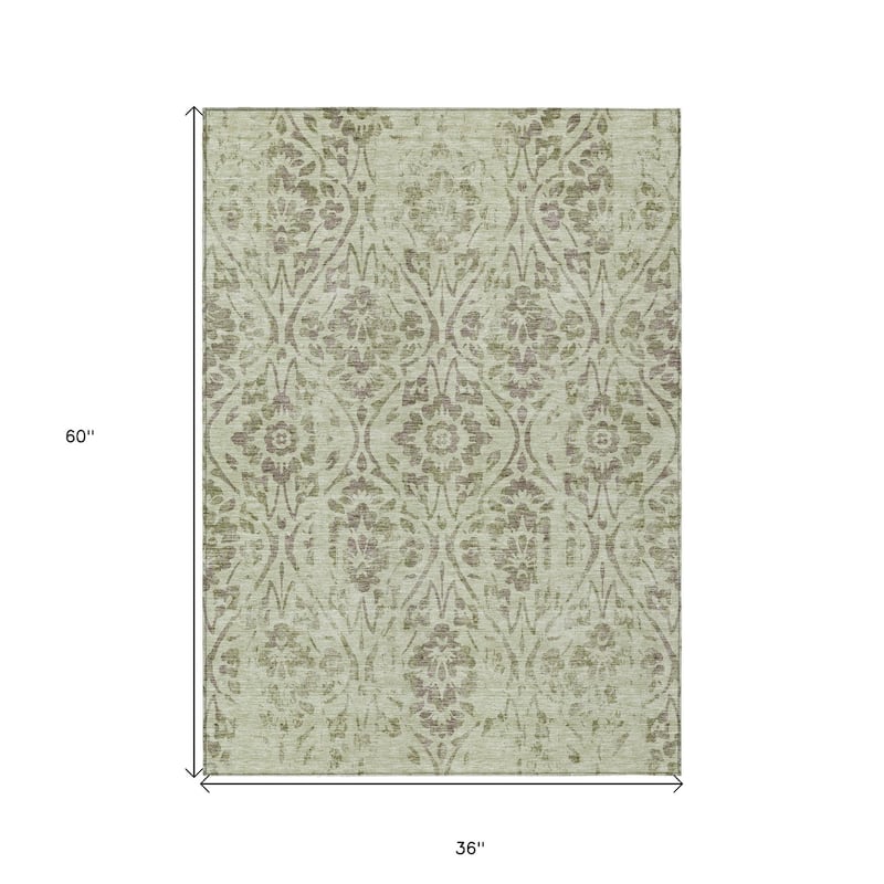HomeRoots Floral Transitional Rectangle Outdoor Rug