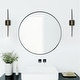 preview thumbnail 1 of 3, 2 pack light fixture iron metal plastic wall sconces black wall lights - N/A