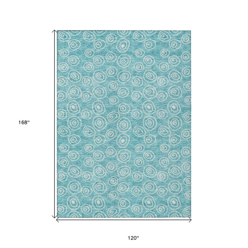 HomeRoots Geometric Transitional Rectangle Outdoor Rug