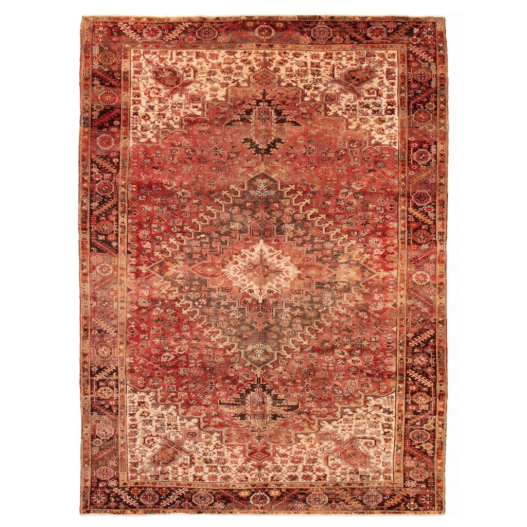 ECARPETGALLERY Hand-knotted Sarabi Red Wool Rug - 9'11 x 13'5