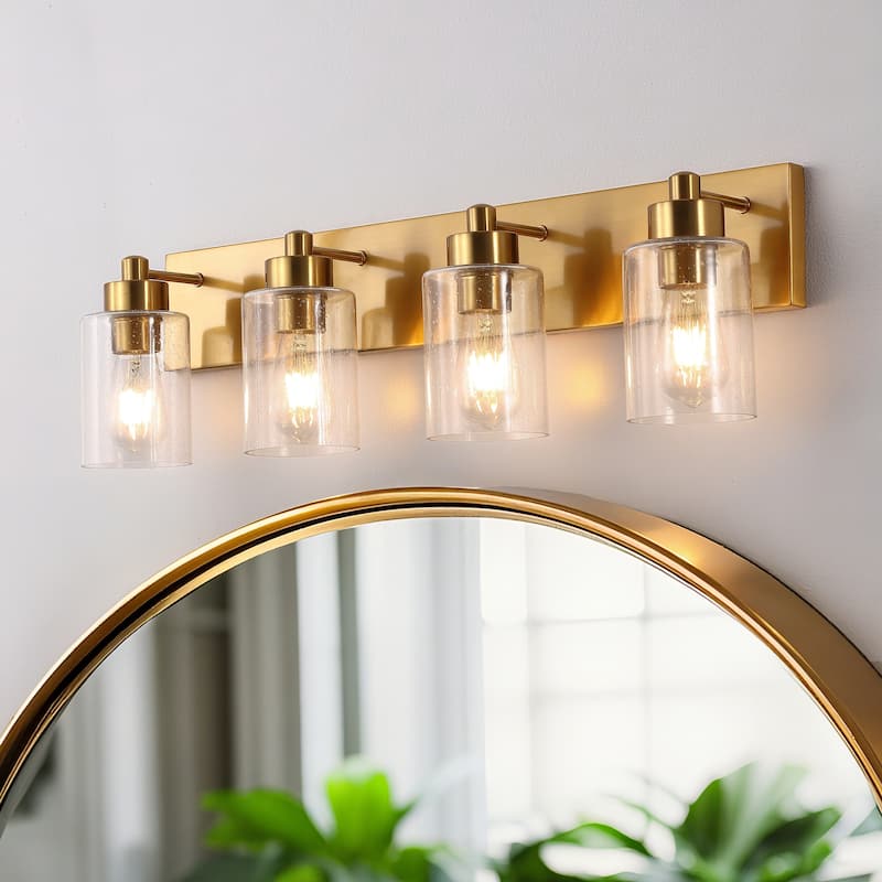 Lydia Seeded Glass/Iron LED Vanity Light, by JONATHAN Y