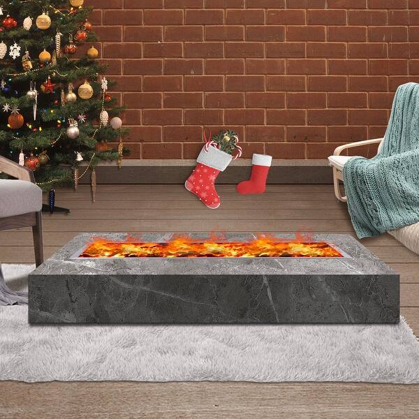 slide 2 of 17, Stainless Steel Rectangular Built-in Fire Pit Pan