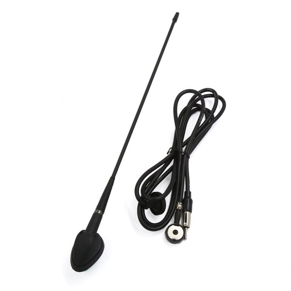 Unique Bargains Black AM FM Universal Telescopic Antenna Radio Aerial for Car