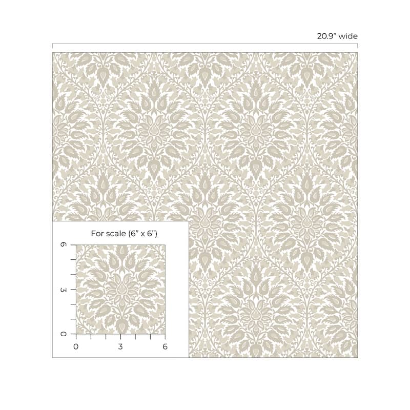 Seabrook Designs Luna Ogee Nonwoven Unpasted Wallpaper