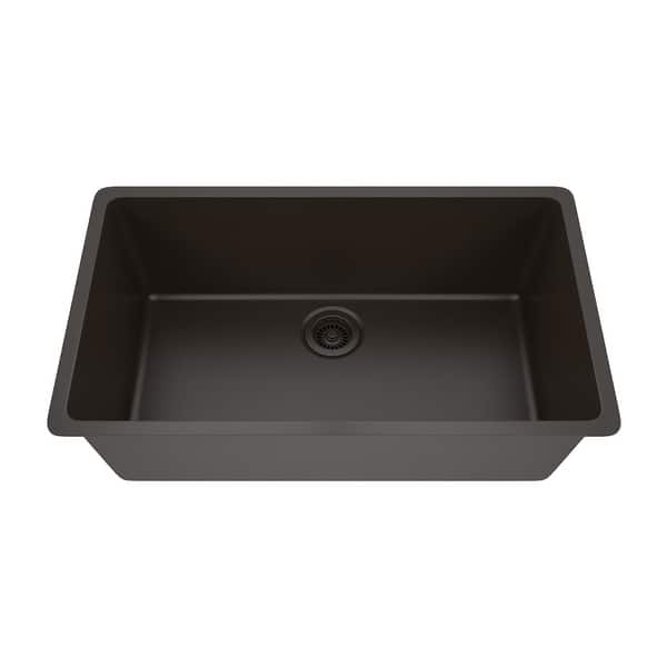slide 2 of 7, Lexicon Kitchen Sink Quartz Composite 32 Inch Galaxy Mocha - 19x32
