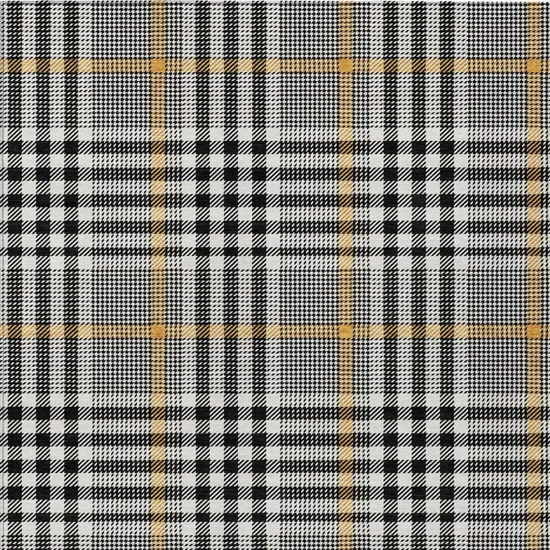 HomeRoots Plaid Transitional Rectangle Outdoor Rug
