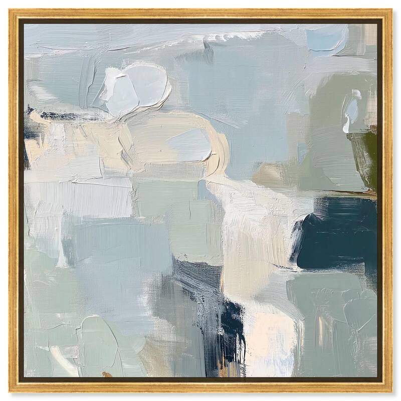 Seafoam and Sand II Canvas by Art Remedy - Gold - 20" x 20"