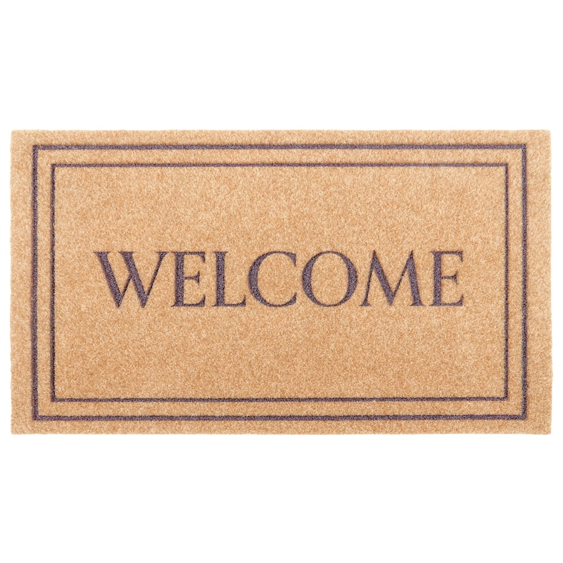 Ecocoir Synthetic Doormat, Brown - Synthetic Brown and Blue