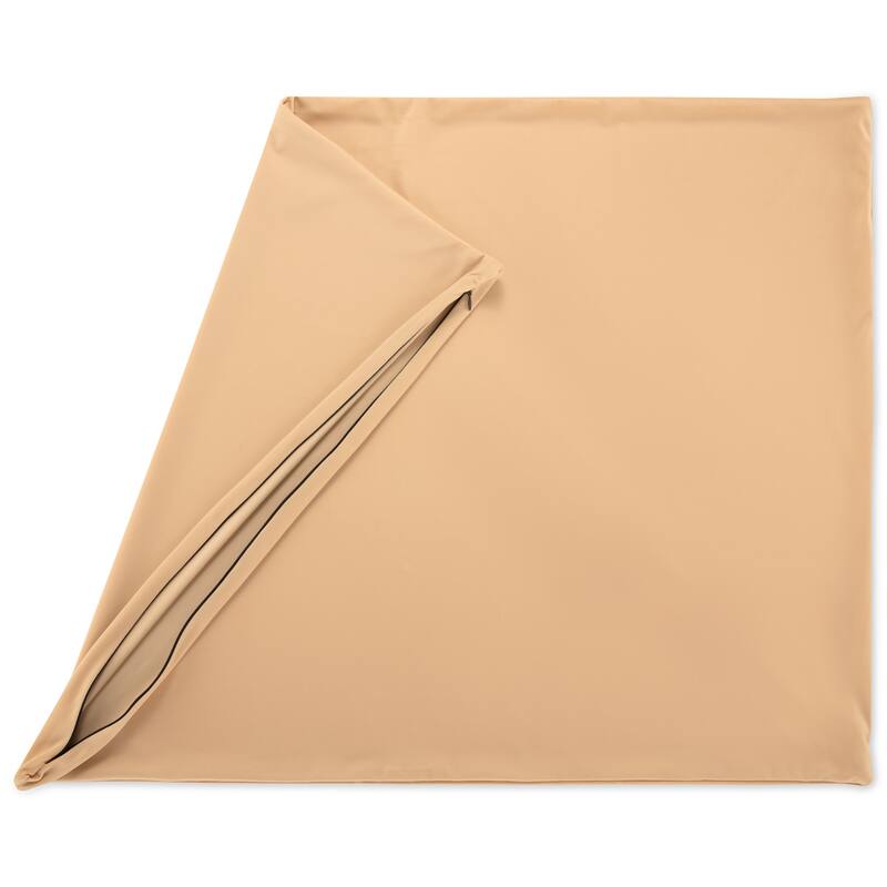 Premium Microbead Pillow, Anti-Aging, Silk like Cover, Barely Beige - ~ Cover, Barely Beige - X-Large