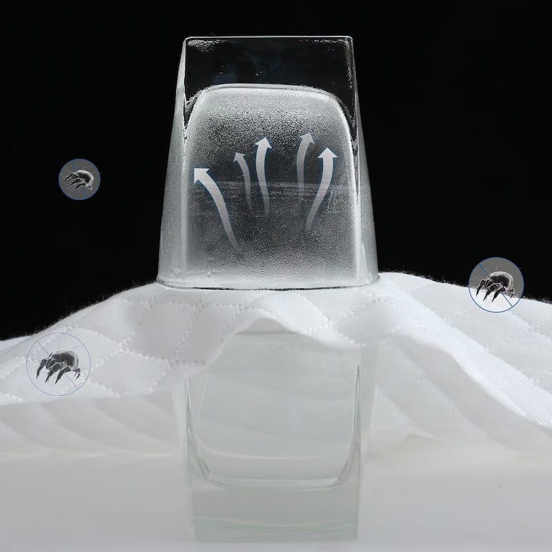 3 Layer Quilted Waterproof Mattress Pad Hypoallergenic Protector Cover