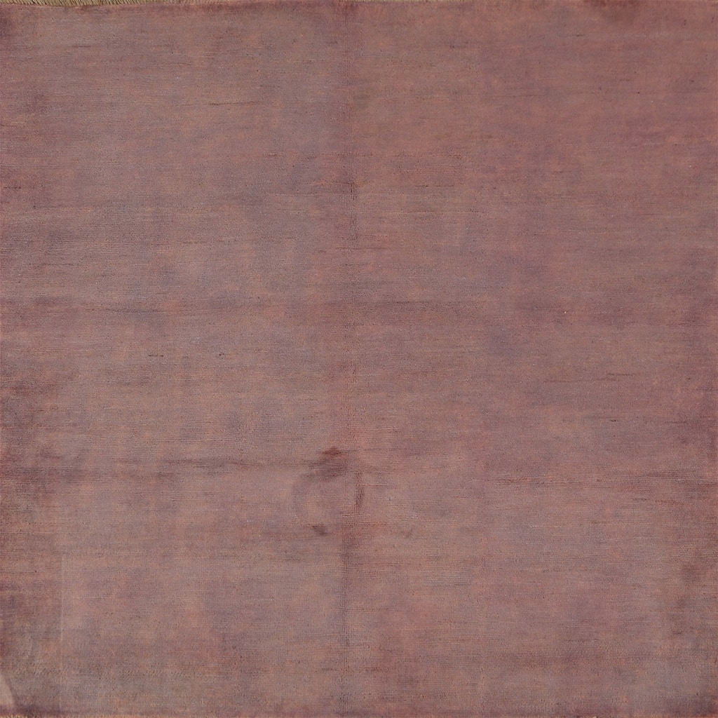 Modern Gabbeh Oriental Rug Hand-Knotted Brown Wool Carpet - 4'10" x 6'0"