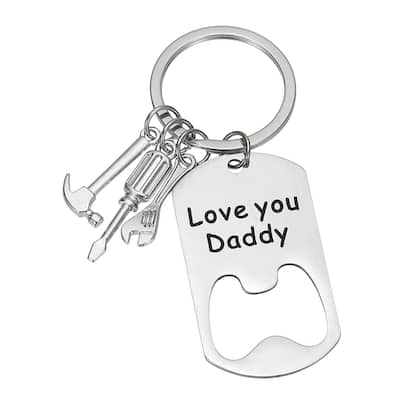 Bottle Opener Keychain Gifts, Love You Daddy