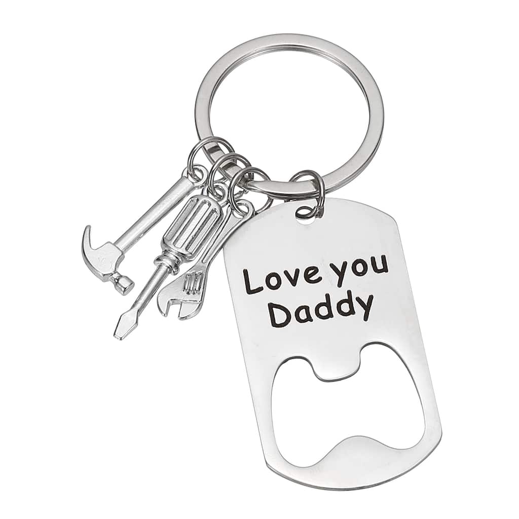 Bottle Opener Keychain Gifts, Love You Daddy