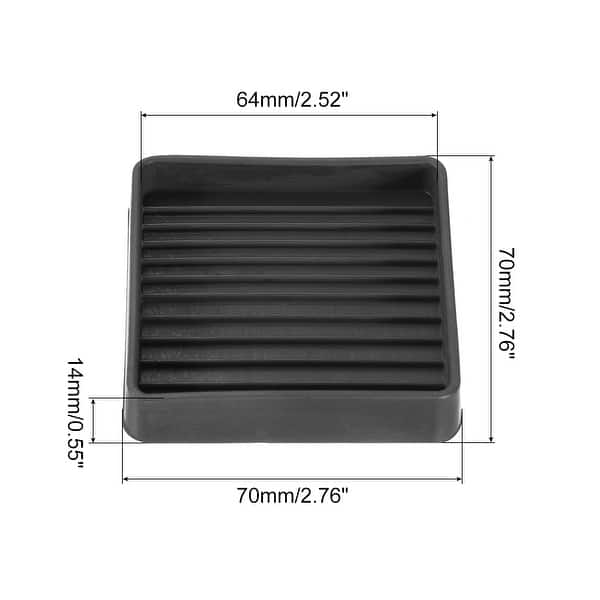 Furniture Pads, 4Pcs Square Rubber Chair Leg Floor Protector, Nonslip On Sale Bed Bath