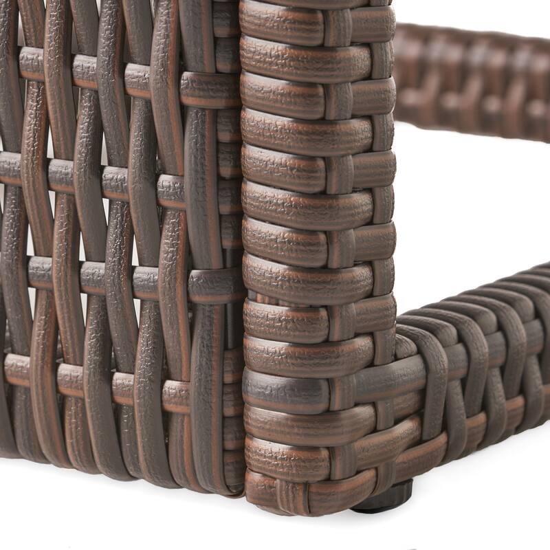 Bucharest Outdoor C-Shaped Side Table - Wicker - Multibrown/(Set of 2) by Christopher Knight Home