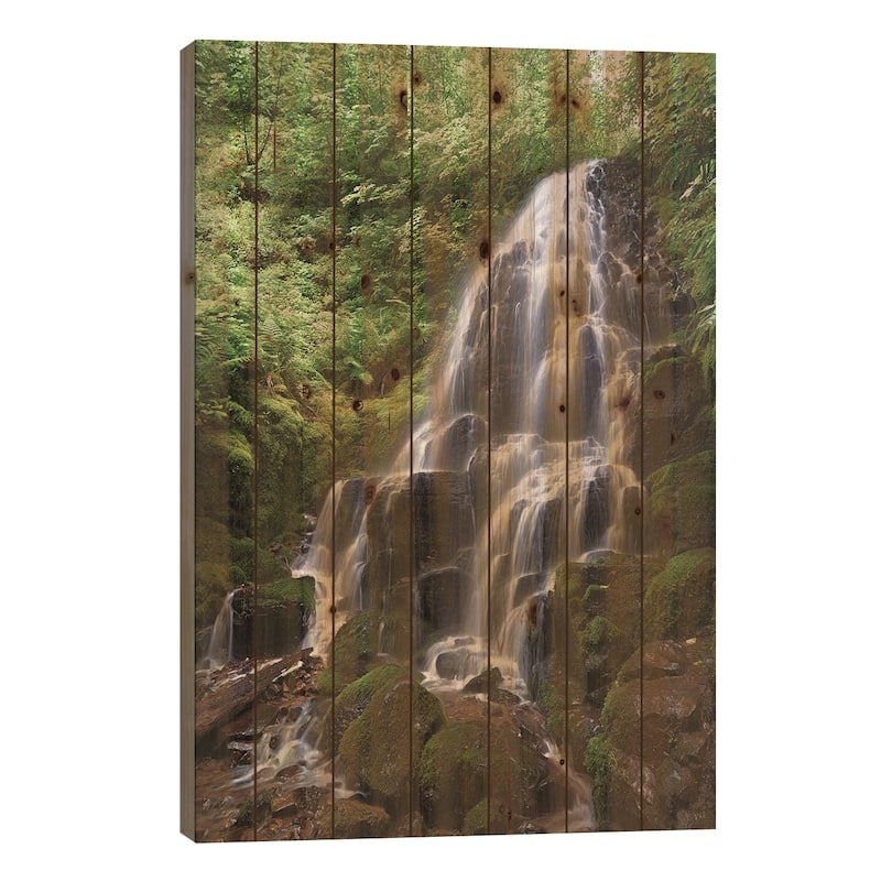 Secret Cascade Print On Wood by Dautlich - Multi-Color - 40x26x1.5