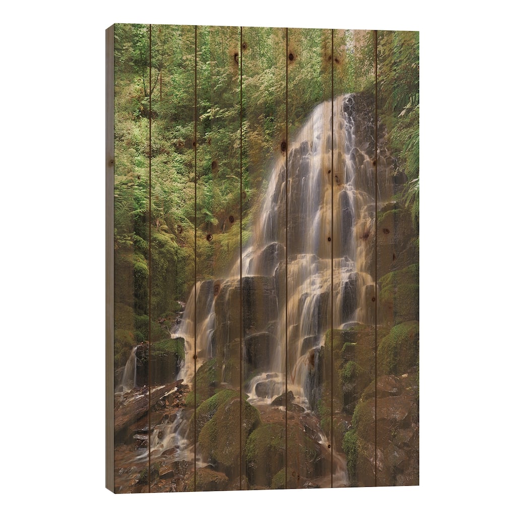 Secret Cascade Print On Wood by Dautlich - Multi-Color